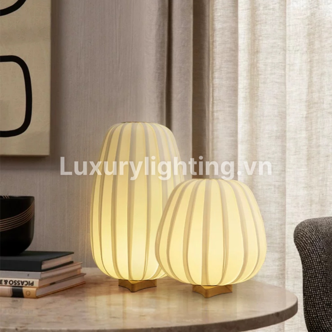 Đèn Japandi đặt bàn - Luxurylighting.vn