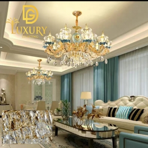 Đèn Chùm Pha Lê Gốm Sứ GS 03