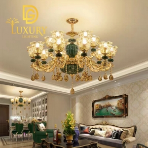 Đèn Chùm Pha Lê Gốm Sứ GS 01