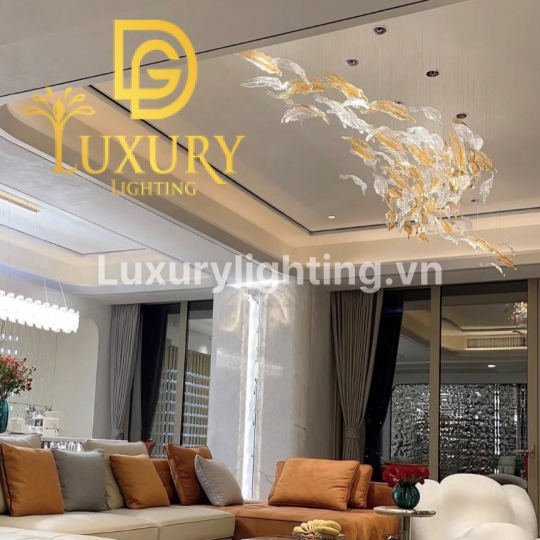 ĐÈN LÁ  THUỶ TINH THIẾT KẾ LTK-005