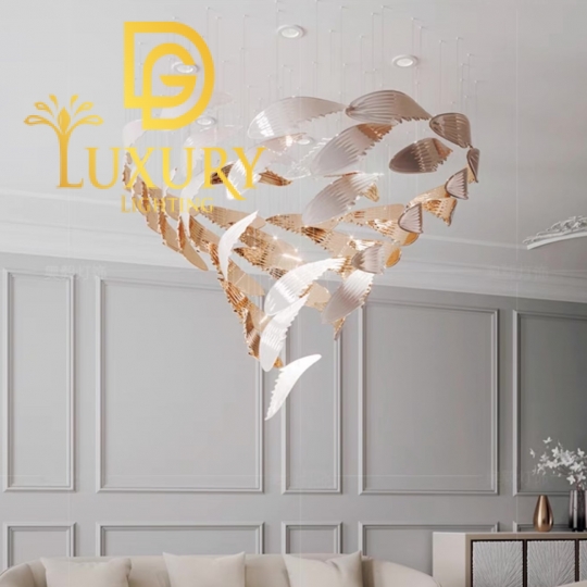ĐÈN LÁ  THUỶ TINH THIẾT KẾ LTK-007