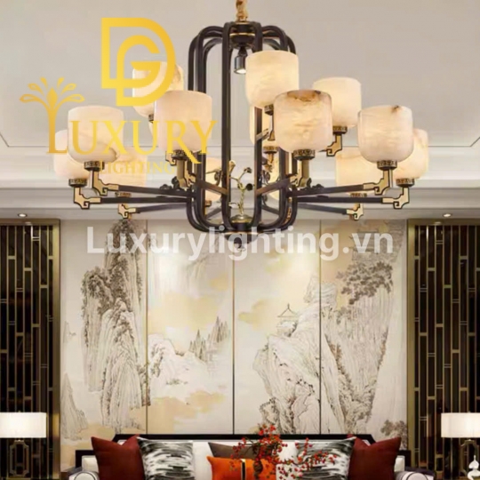 ĐÈN CHÙM INDOCHINE PHÒNG KHÁCH IPK24