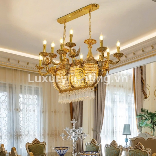 ĐÈN CHÙM ĐỒNG CHÂU ÂU  BÀN ĂN  ĐCĐ-03