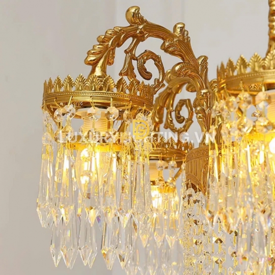 ĐÈN CHÙM BÀN ĂN CHÂU ÂU CỔ ĐIỂN 004